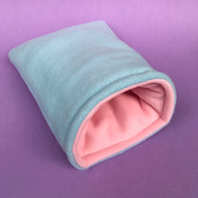 Load image into Gallery viewer, Fleece cosy snuggle cave. Padded stay open cave for hedgehogs. Fleece pet bed.