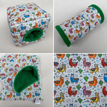 Load image into Gallery viewer, Drama Llama full cage set. Cube house, snuggle sack, tunnel cage set.