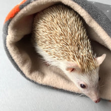 Load image into Gallery viewer, Foxy snuggle sack. Small animal sleeping bag. Fleece lined. Double fleece sleeping bag