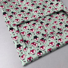 Load image into Gallery viewer, Dapper Mr Fox hanging hay bag for guinea pigs. Cotton hay feeder.
