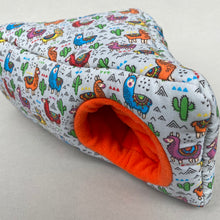 Load image into Gallery viewer, Drama Llama corner house. Hedgehog and small pet house. Padded fleece lined house.