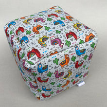 Load image into Gallery viewer, Drama Llama cosy cube house. Hedgehog and guinea pig padded fleece lined house.