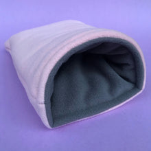 Load image into Gallery viewer, Fleece cosy snuggle cave. Padded stay open cave for hedgehogs. Fleece pet bed.
