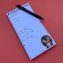 Load image into Gallery viewer, Hedgehog notepad. 100 Sheets. DL 105 x 210mm