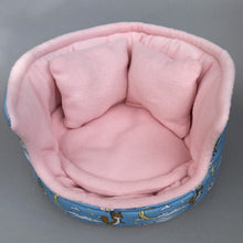 Load image into Gallery viewer, LARGE floating fox cuddle cup. Pet sofa. Guinea pig bed. Pet beds. Fleece sofa bed.
