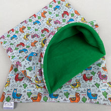Load image into Gallery viewer, LARGE Drama Llama snuggle sack. Cuddle pouch for hedgehogs and guinea pigs.