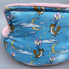 Load image into Gallery viewer, LARGE floating fox cuddle cup. Pet sofa. Guinea pig bed. Pet beds. Fleece sofa bed.