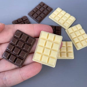 Mini chocolate slabs for photos. Chocolate resin photo props