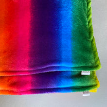 Load image into Gallery viewer, Rainbow cuddle fleece handling blankets for hedgehogs and small pets.