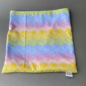 LARGE Pastel rainbows snuggle sack. Snuggle pouch/sleeping bag for hedgehogs, guinea pig and other small animals.