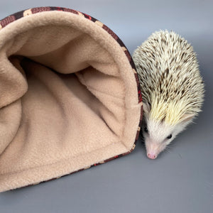 Autumn Hedgehogs cosy snugAutumn Hedgehogs cosy snuggle cave. gle cave. Padded stay open hedgehog bed.