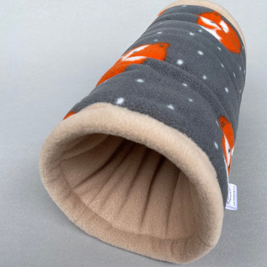 Fleece foxy padded fleece tunnel. Tube. Padded tunnel for hedgehogs