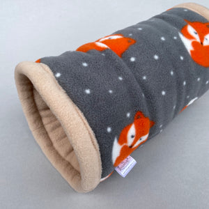 Fleece foxy padded fleece tunnel. Tube. Padded tunnel for hedgehogs
