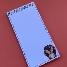 Load image into Gallery viewer, Hedgehog notepad. 100 Sheets. DL 105 x 210mm