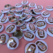 Load image into Gallery viewer, Hedgehog ice cream badge. 25mm badge hedgehog pin.