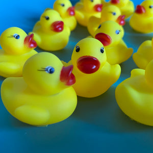 Mini rubber duck. Bath time buddy. Bath time photo prop.