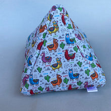 Load image into Gallery viewer, Drama Llama tent house. Hedgehog and small pet house. Padded fleece lined house.
