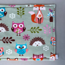 Load image into Gallery viewer, Custom size sage Forest Animals fleece cage liners made to measure - sage green