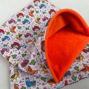 LARGE Drama Llama snuggle sack. Cuddle pouch for hedgehogs and guinea pigs.