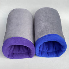 Load image into Gallery viewer, Fleece cosy bunker. Hedgehog and guinea pig padded fleece lined house.
