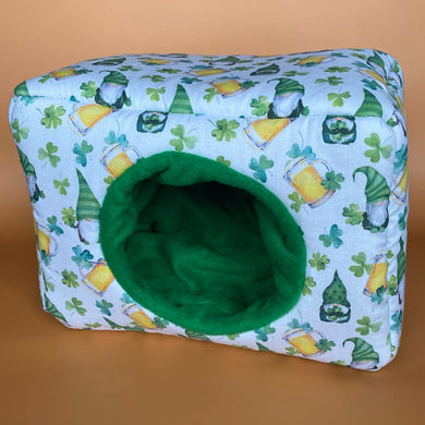 LARGE Irish gnome cosy bed. Cosy cube. Cuddle Cube. Snuggle house. Fleece hidey.
