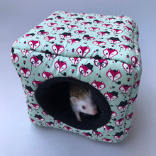 Load image into Gallery viewer, Dapper Mr Fox full cage set. Cube house, snuggle sack, tunnel cage set.