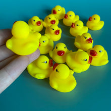 Load image into Gallery viewer, Mini rubber duck. Bath time buddy. Bath time photo prop.