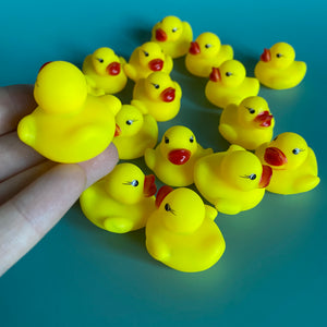 Mini rubber duck. Bath time buddy. Bath time photo prop.