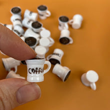Load image into Gallery viewer, Mini cafe board sign for photos. Coffee and cinnamon bun photo props