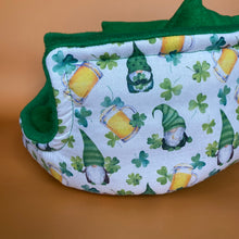 Load image into Gallery viewer, LARGE Irish gnome cuddle cup. Pet sofa. Guinea pig bed. Pet beds. Fleece bed.