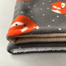 Load image into Gallery viewer, Foxy bath sack set. Fleece post bath drying pouch for small animals.