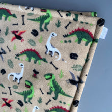 Load image into Gallery viewer, Custom size dinosaur fleece cage liners made to measure