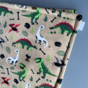 Custom size dinosaur fleece cage liners made to measure
