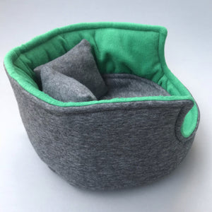 Large cuddle cup. Pet sofa for guinea pigs. Fleece sofa bed.